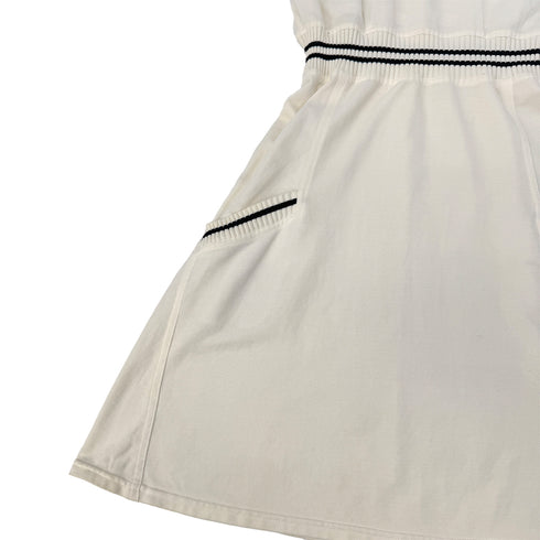 CHANEL VINTAGE SPORTS LINE COCOMARK SLEEVELESS DRESS WHIYE COTTON 40 RTW 90290321 - PURPOSE