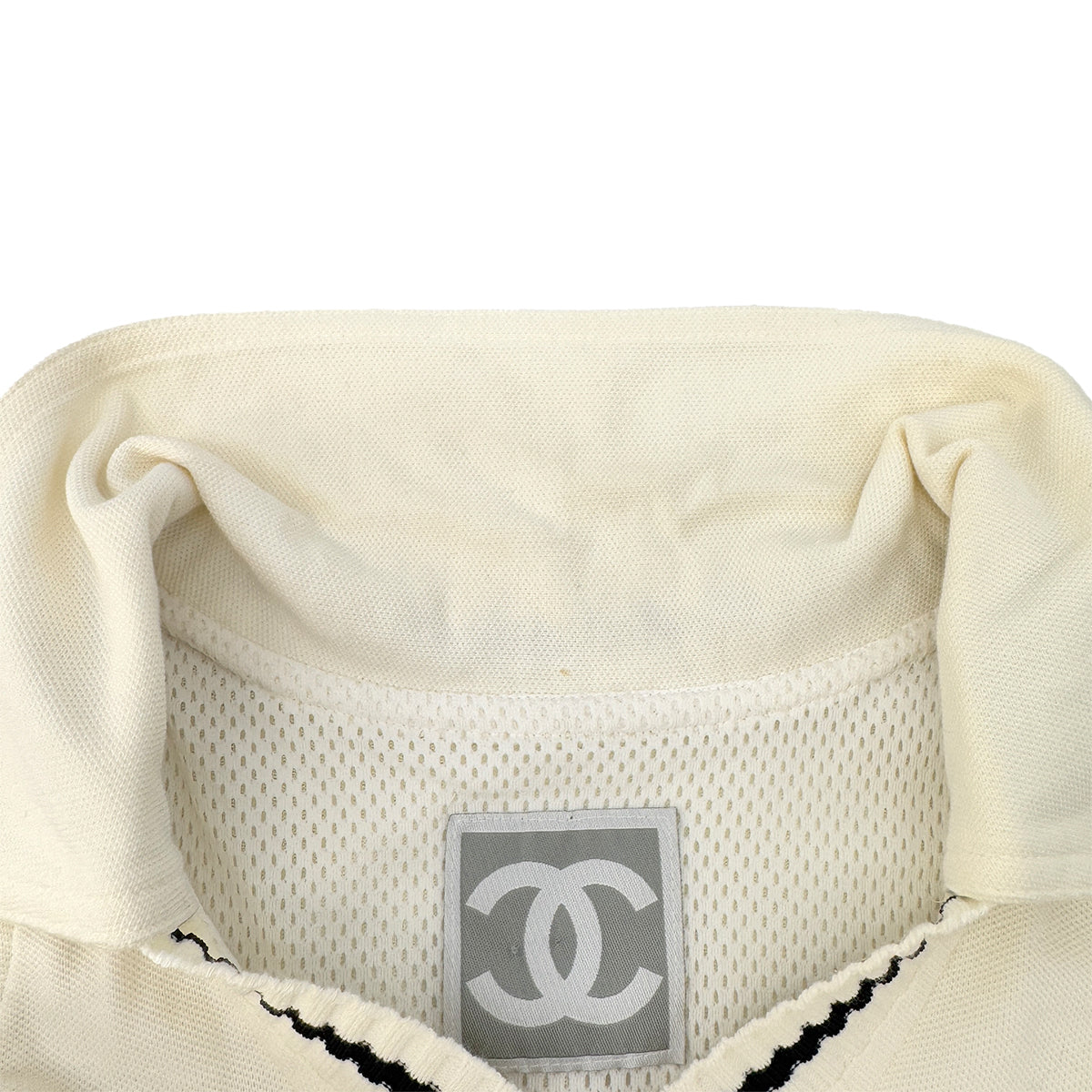 CHANEL SPORTS LINE COCOMARK SLEEVELESS DRESS WHIYE COTTON 40 RTW 90290321