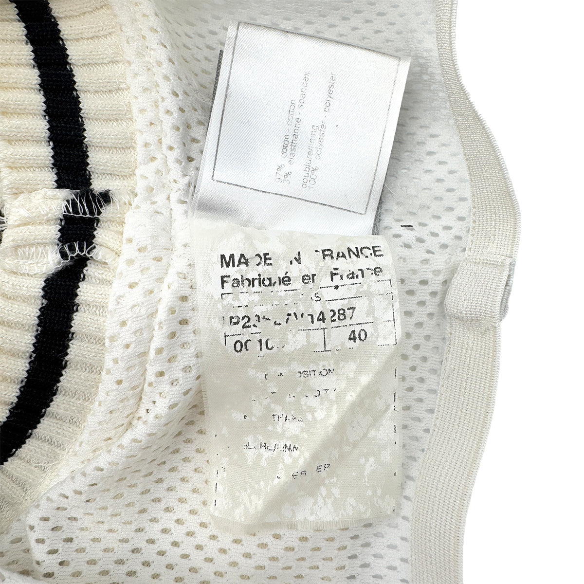 CHANEL SPORTS LINE COCOMARK SLEEVELESS DRESS WHIYE COTTON 40 RTW 90290321