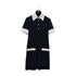 CHANEL STRIPE SHORT SLEEVE DRESS BLACK WHIYE COTTON 34 P51 RTW 90290323 - PURPOSE