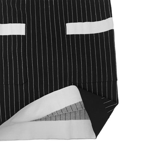 CHANEL STRIPE SHORT SLEEVE DRESS BLACK WHIYE COTTON 34 P51 RTW 90290323 - PURPOSE