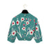CHANEL GRPOIX BUTTON FLOWER MOTIF CARDIGAN TURQUOISE CASHMERE 38 P50 RTW 90290325