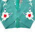 CHANEL GRPOIX BUTTON FLOWER MOTIF CARDIGAN TURQUOISE CASHMERE 38 P50 RTW 90290325