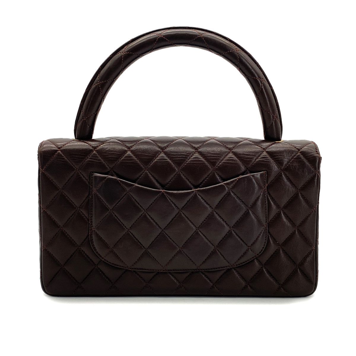 CHANEL VINTAGE PARENT-CHILD BAG PARENTS ONLY BROWN LAMB SKIN 90290328