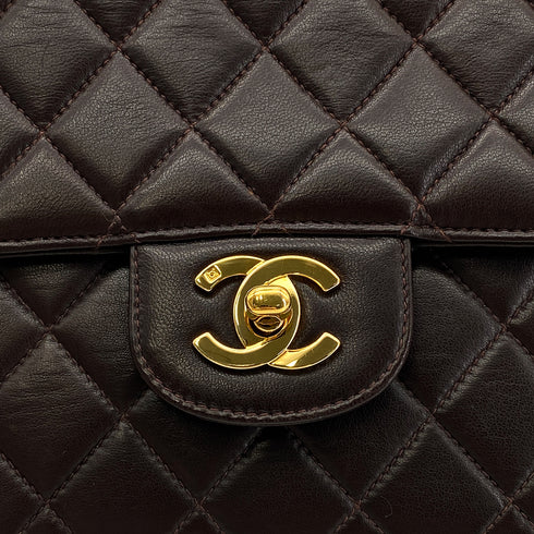 CHANEL VINTAGE PARENT-CHILD BAG PARENTS ONLY BROWN LAMB SKIN 90290328 - PURPOSE