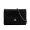 CHANEL VINTAGE MATELASSE CHAIN SHOULDER BAG BLACK LAMB SKIN 90290329 - PURPOSE