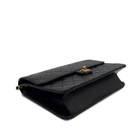 CHANEL VINTAGE MATELASSE CHAIN SHOULDER BAG BLACK LAMB SKIN 90290329 - PURPOSE