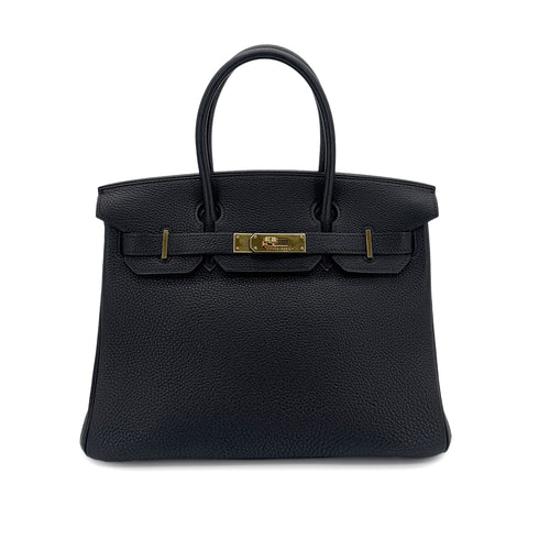 HERMES BIRKIN 30 BLACK TOGO HAND BAG □G GHW 90290334 - PURPOSE