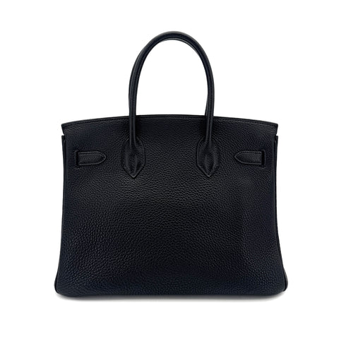 HERMES BIRKIN 30 BLACK TOGO HAND BAG □G GHW 90290334 - PURPOSE