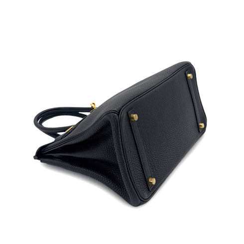 HERMES BIRKIN 30 BLACK TOGO HAND BAG □G GHW 90290334 - PURPOSE