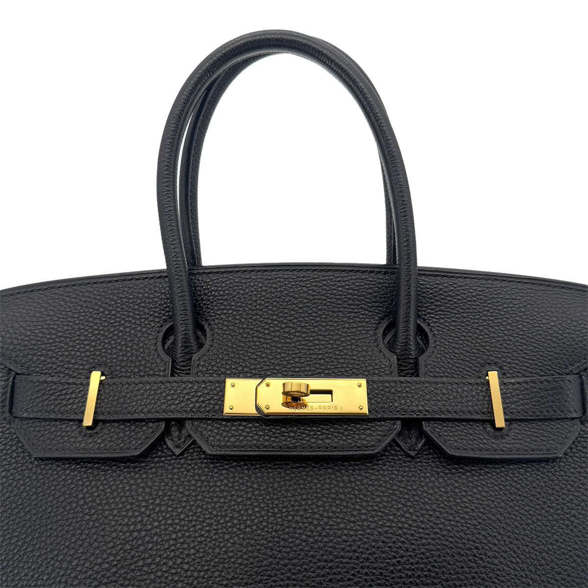 HERMES BIRKIN 30 BLACK TOGO HAND BAG □G GHW 90290334