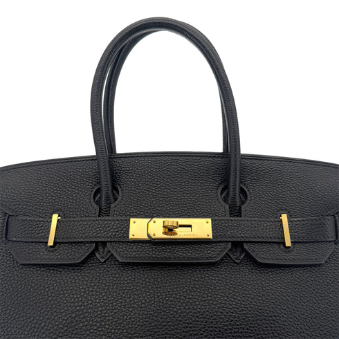 HERMES BIRKIN 30 BLACK TOGO HAND BAG □G GHW 90290334 - PURPOSE