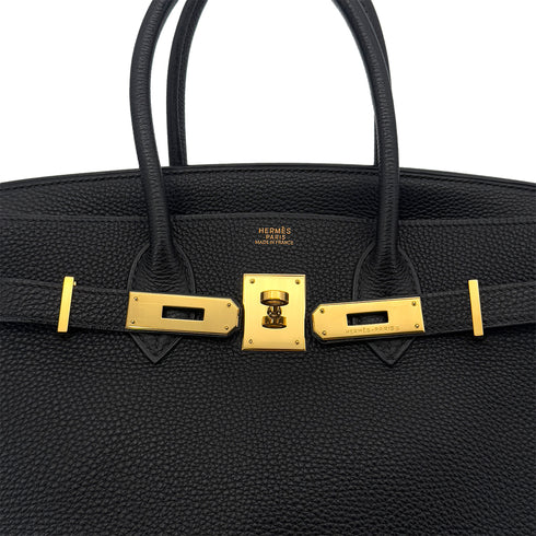 HERMES BIRKIN 30 BLACK TOGO HAND BAG □G GHW 90290334 - PURPOSE
