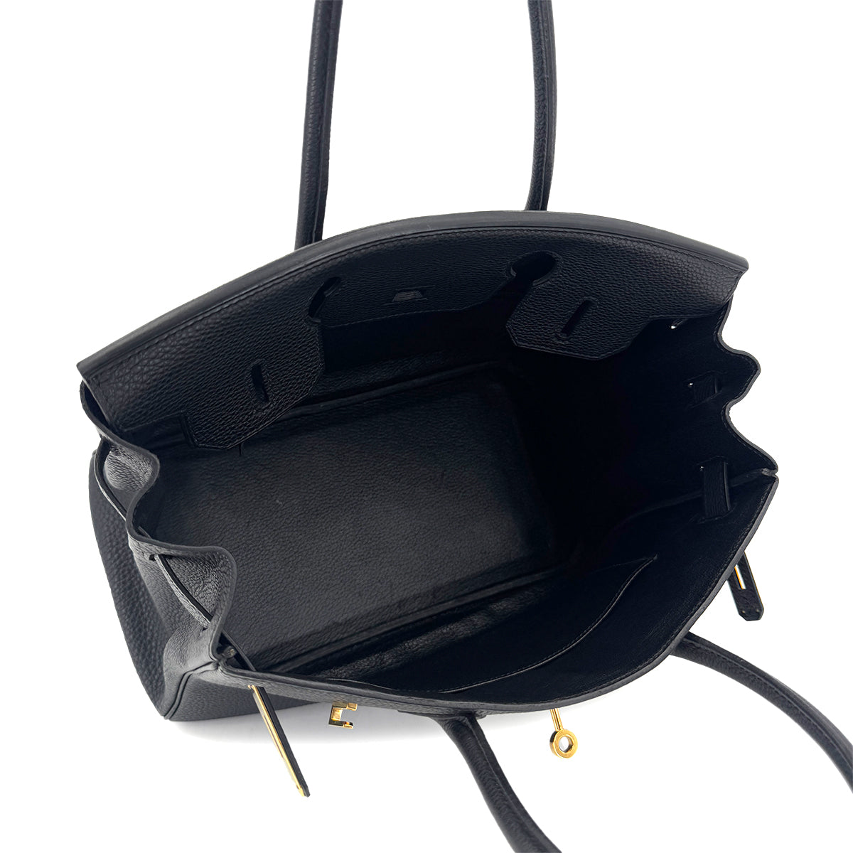 HERMES BIRKIN 30 BLACK TOGO HAND BAG □G GHW 90290334