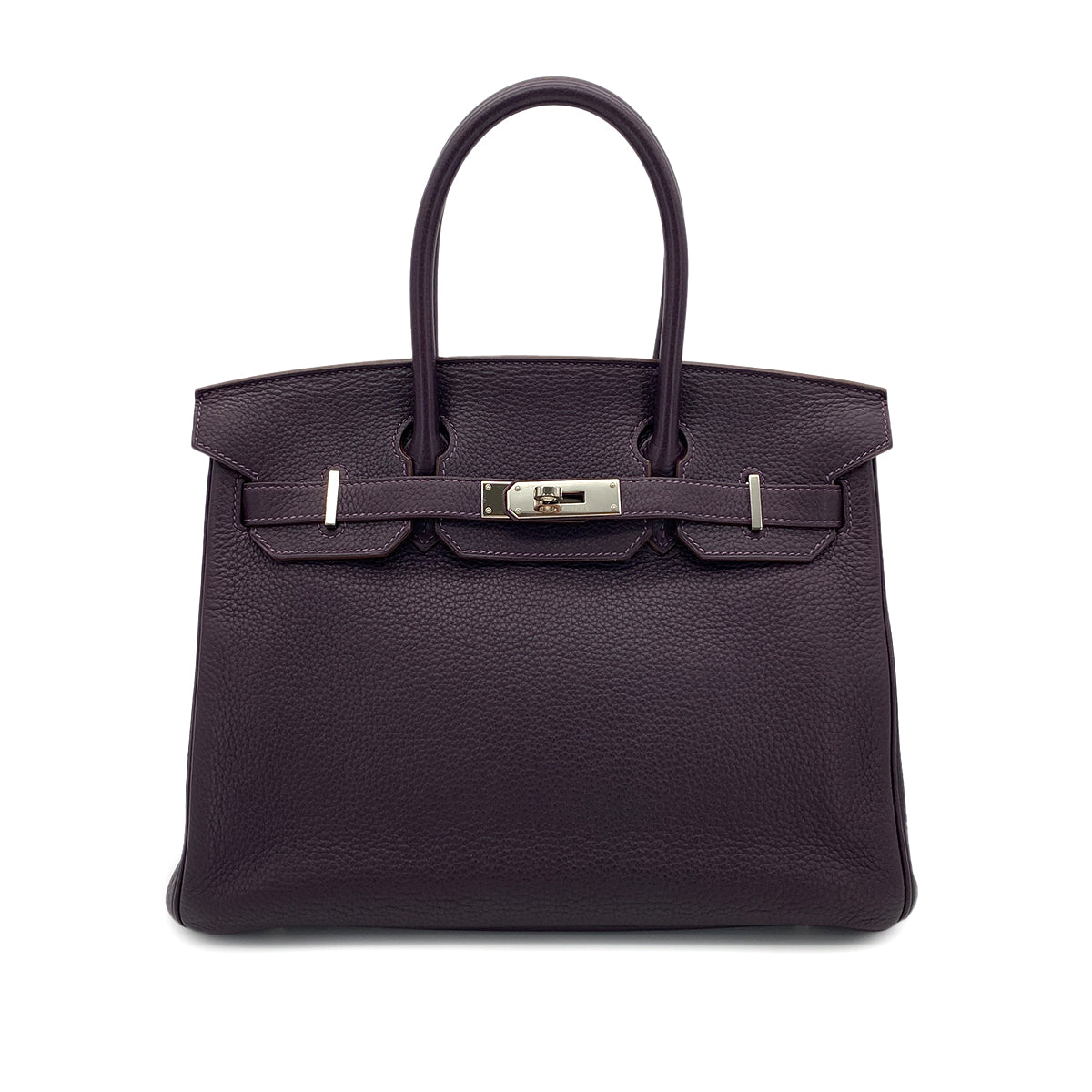 HERMES BIRKIN 30 RAISIN TOGO HAND BAG □R SHW 90290338