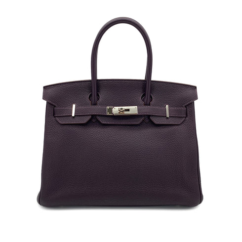HERMES BIRKIN 30 RAISIN TOGO HAND BAG □R SHW 90290338 - PURPOSE