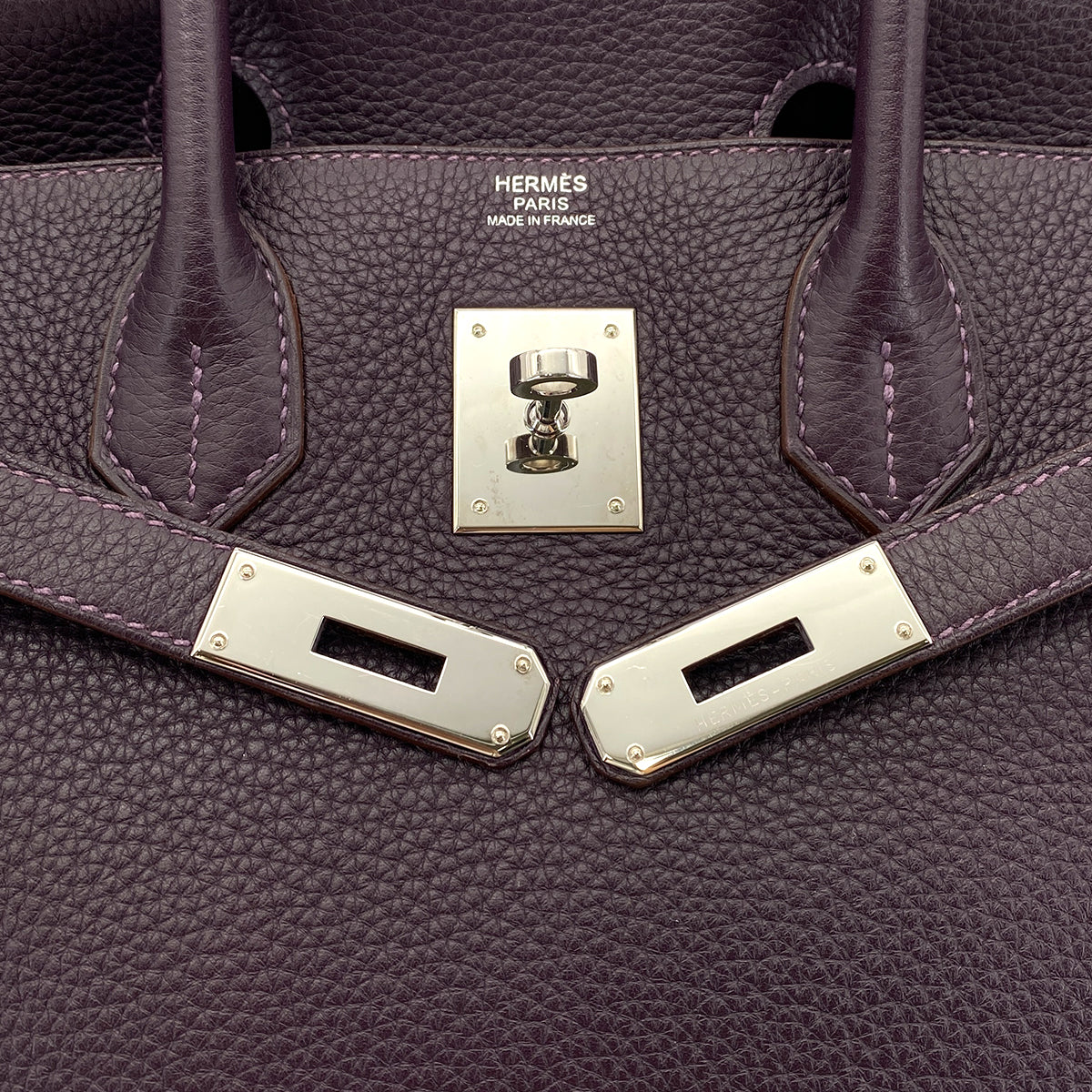 HERMES BIRKIN 30 RAISIN TOGO HAND BAG □R SHW 90290338