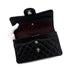CHANEL CLASSIC FLAP SMALL CHAIN SHOULDER BAG BLACK LAMB SKIN 90290339 - PURPOSE
