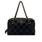 CHANEL VINTAGE WILD STITCH CHAIN SHOULDER BAG BLACK LEATHER 90290345 - PURPOSE