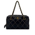 CHANEL VINTAGE WILD STITCH CHAIN SHOULDER BAG BLACK LEATHER 90290345 - PURPOSE