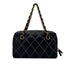 CHANEL VINTAGE WILD STITCH CHAIN SHOULDER BAG BLACK LEATHER 90290345 - PURPOSE