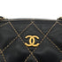 CHANEL VINTAGE WILD STITCH CHAIN SHOULDER BAG BLACK LEATHER 90290345 - PURPOSE