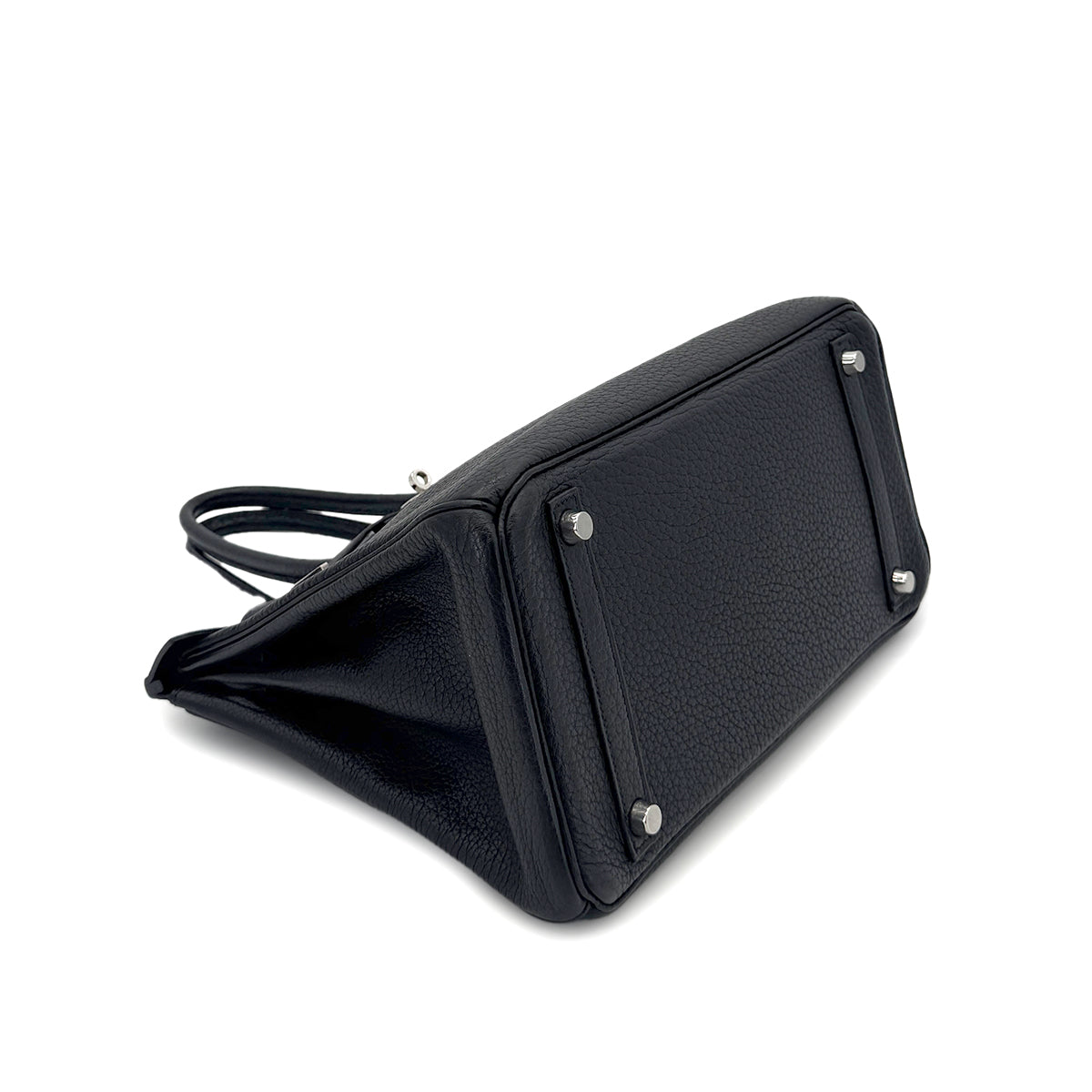 HERMES BIRKIN 30 BLACK FJORD HAND BAG □L SHW 90290353