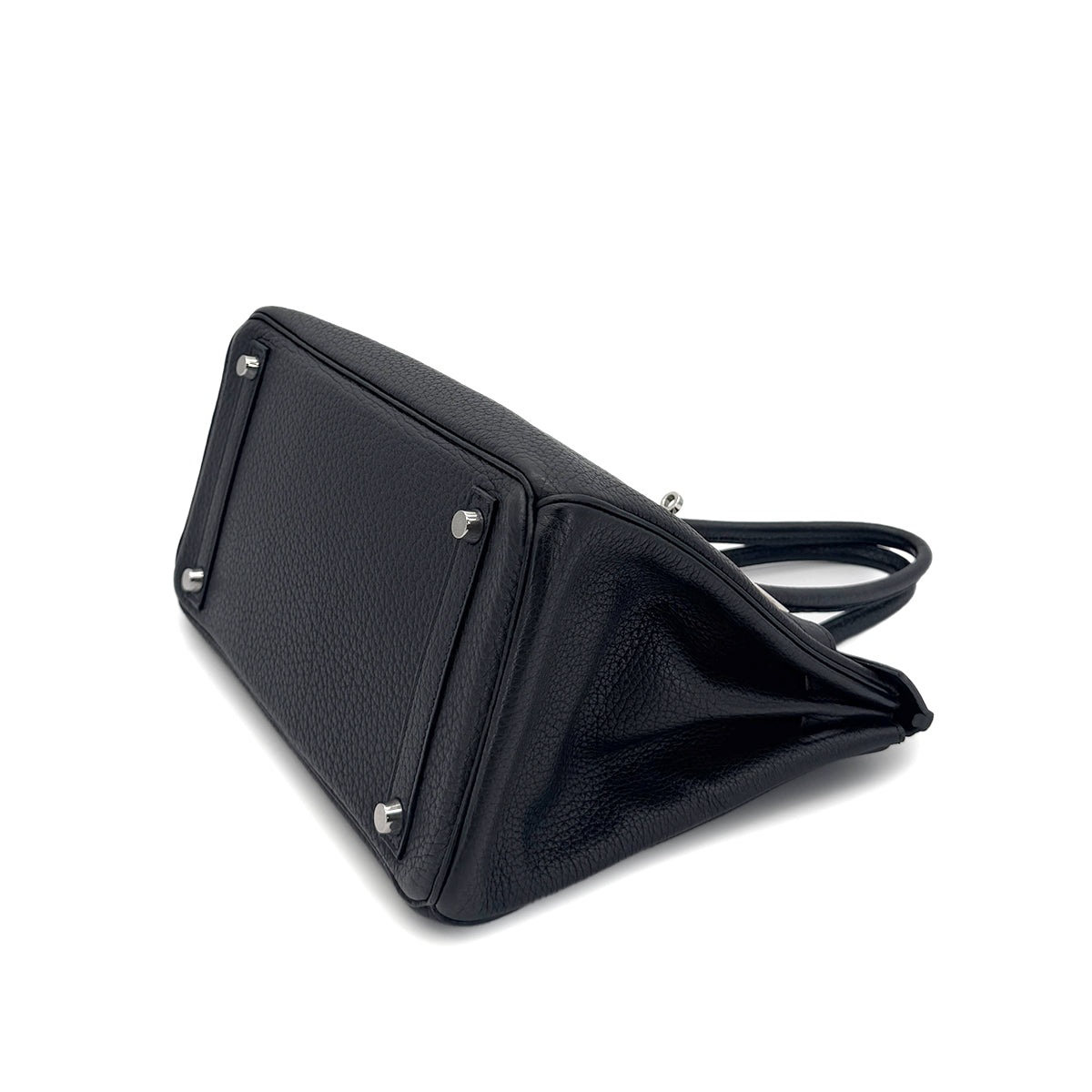 HERMES BIRKIN 30 BLACK FJORD HAND BAG □L SHW 90290353