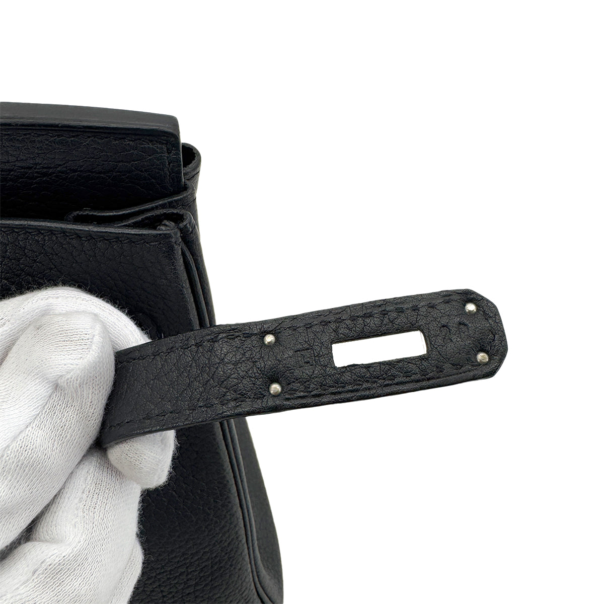 HERMES BIRKIN 30 BLACK FJORD HAND BAG □L SHW 90290353