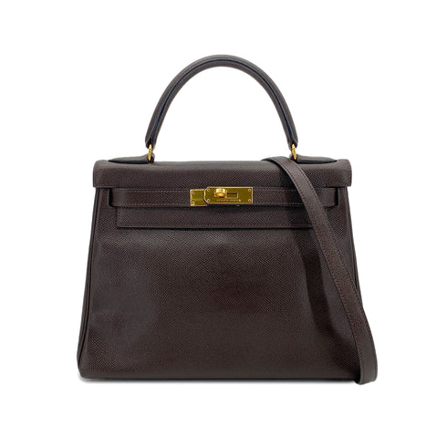 HERMES KELLY 28 RETOURNE HAVANNE COUCHEVEL HAND SHOULDER BAG 〇W GHW 90290354 - PURPOSE
