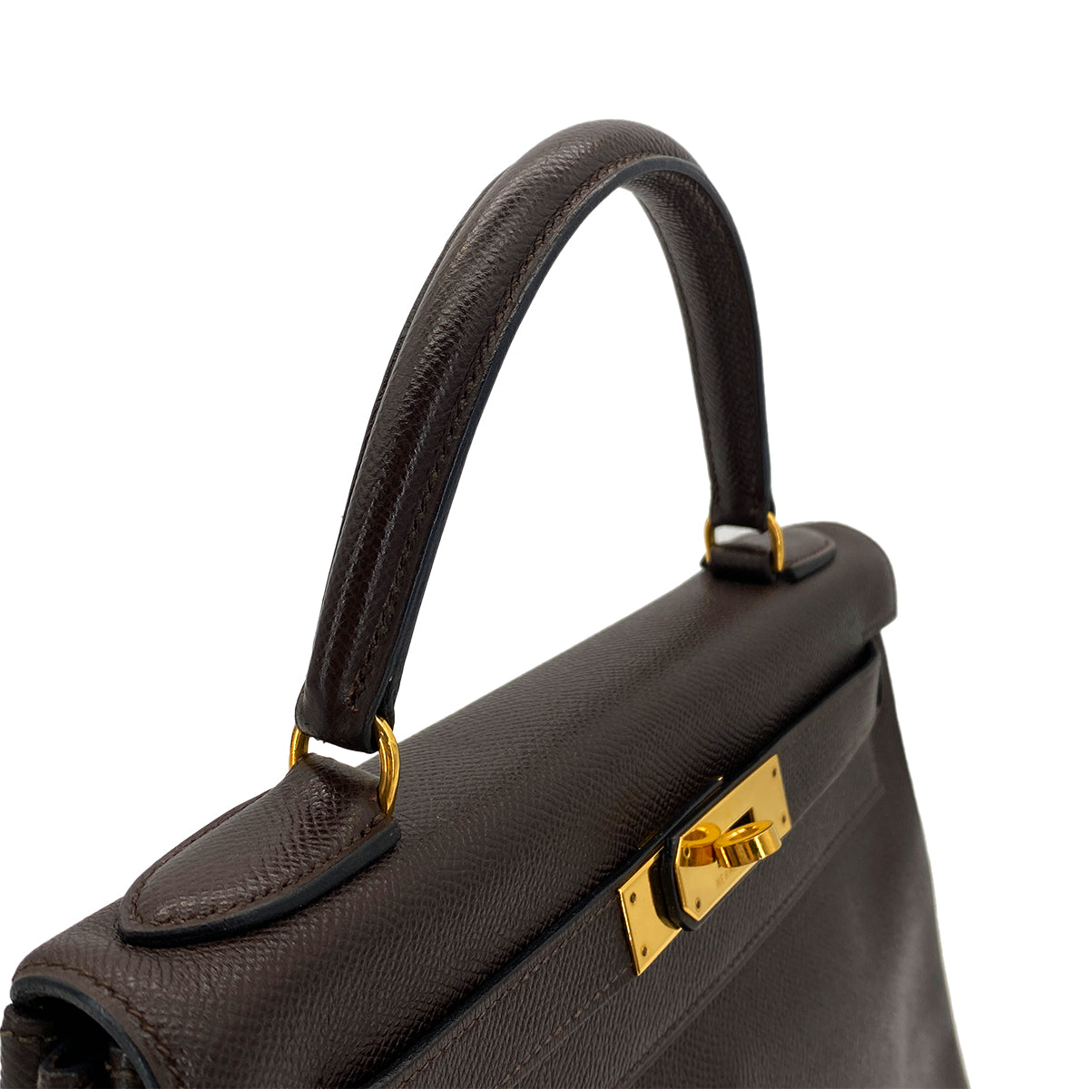 HERMES KELLY 28 RETOURNE HAVANNE COUCHEVEL HAND SHOULDER BAG 〇W GHW 90290354