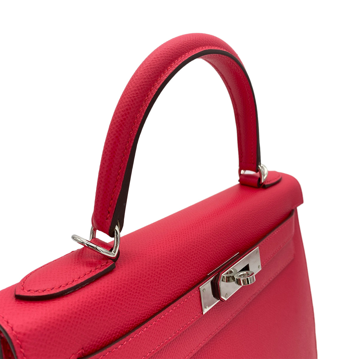 HERMES KELLY 28 SELLIER ROSE EXTREME VEAU EPSOM HAND SHOULDER BAG D SHW 90290355