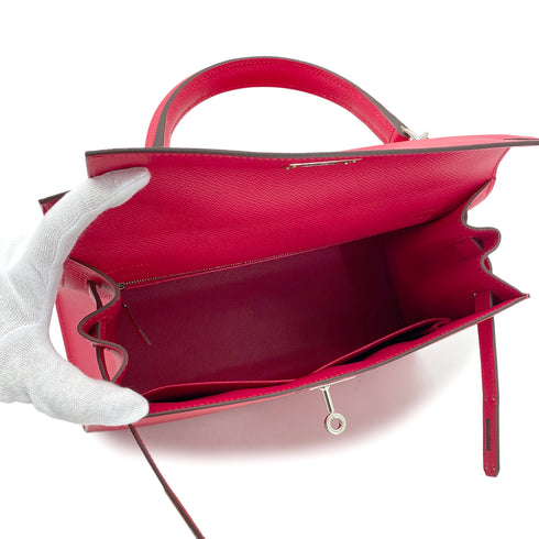 HERMES KELLY 28 SELLIER ROSE EXTREME VEAU EPSOM HAND SHOULDER BAG D SHW 90290355 - PURPOSE