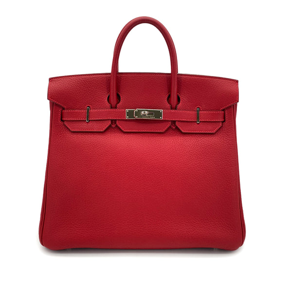 HERMES HAUT A COURROIES 32 ROUGE VIF TOGO HAND BAG □G SHW 90290356 - PURPOSE