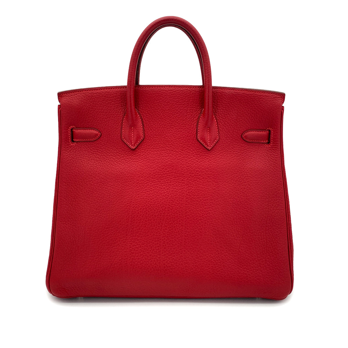 HERMES HAUT A COURROIES 32 ROUGE VIF TOGO HAND BAG □G SHW 90290356