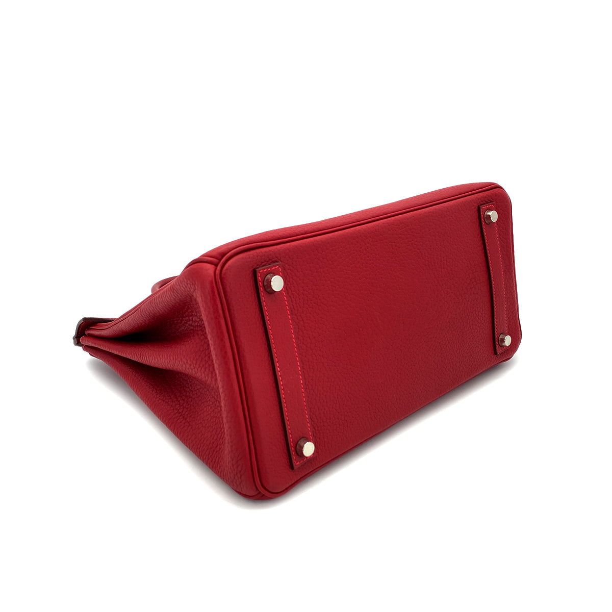 HERMES HAUT A COURROIES 32 ROUGE VIF TOGO HAND BAG □G SHW 90290356