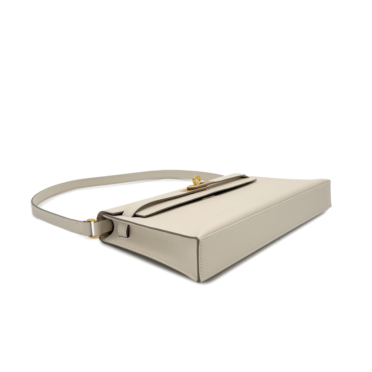 HERMES KELLY ELAN CRAIE VEAU EPSOM CLUTCH SHOULDER BAG W GHW 90291226