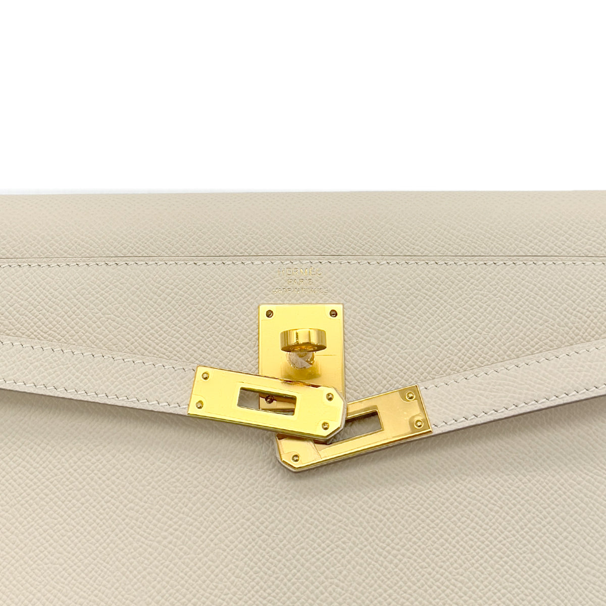HERMES KELLY ELAN CRAIE VEAU EPSOM CLUTCH SHOULDER BAG W GHW 90291226