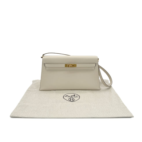 HERMES KELLY ELAN CRAIE VEAU EPSOM CLUTCH SHOULDER BAG W GHW 90291226 - PURPOSE