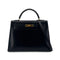 HERMES KELLY 32 SELLIER BLACK BOXCALF HAND SHOULDER BAG 〇Z GHW 90291227 - PURPOSE