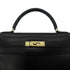 HERMES KELLY 32 SELLIER BLACK BOXCALF HAND SHOULDER BAG 〇Z GHW 90291227 - PURPOSE