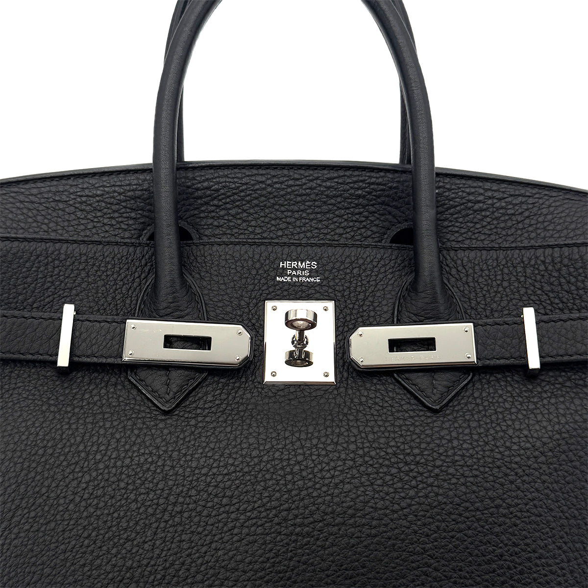 HERMES BIRKIN 30 BLACK TOGO HAND BAG □N SHW 90291228