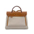 HERMES HER BAG ZIP PM 31 FAUVE ECRU TOILE H VACHE HUNTER TOTE SHOULDER BAG B 90291230 - PURPOSE