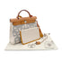 HERMES HER BAG ZIP PM 31 FAUVE ECRU TOILE H VACHE HUNTER TOTE SHOULDER BAG B 90291230 - PURPOSE