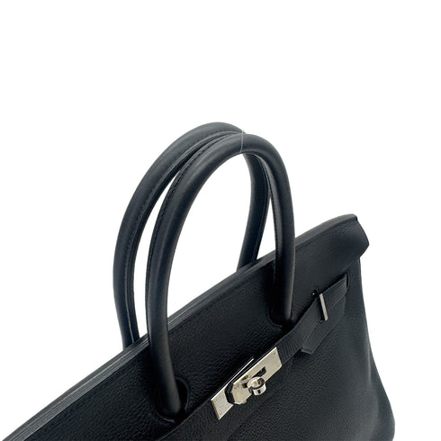 HERMES BIRKIN 35 BLACK TOGO HAND BAG □E SHW 90291231 - PURPOSE
