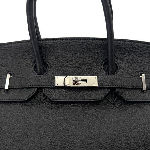 HERMES BIRKIN 35 BLACK TOGO HAND BAG □E SHW 90291231 - PURPOSE