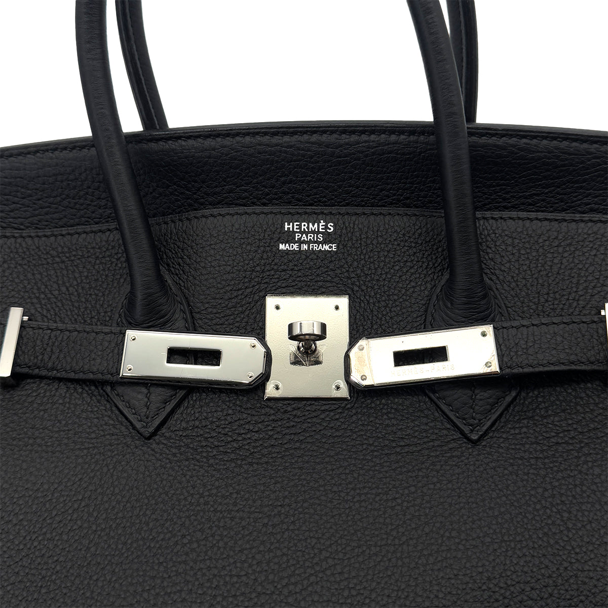 HERMES BIRKIN 35 BLACK TAURILLON CLEMENCE HAND BAG □E SHW 90291231