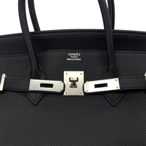 HERMES BIRKIN 35 BLACK TOGO HAND BAG □E SHW 90291231 - PURPOSE