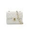 CHANEL VINTAGE MINI SQUARE 17 CHAIN SHOULDER BAG WHITE CAVIAR SKIN 90291232