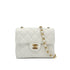 CHANEL VINTAGE MINI SQUARE 17 CHAIN SHOULDER BAG WHITE CAVIAR SKIN 90291232